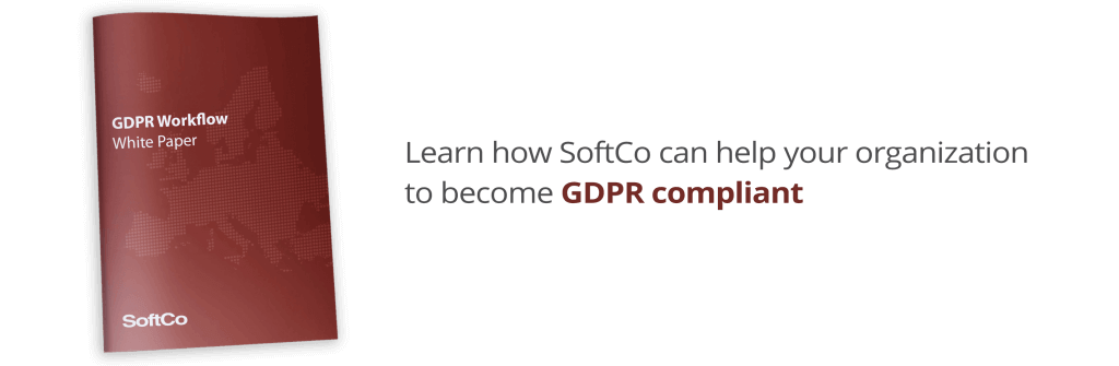 SoftCo GDPR workflow and gdpr compliance for finance