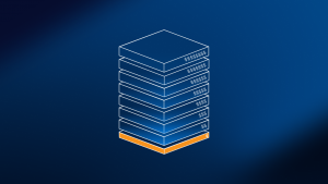 Illustration of a stacked data platform or server layers
