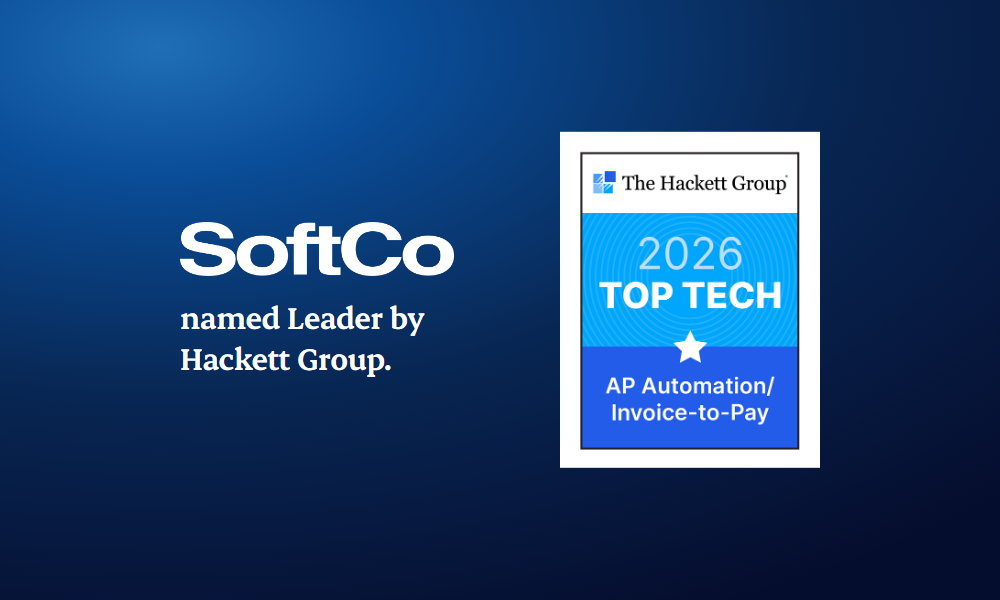 The Hackett Group 2026 Top Tech badge awarded to SoftCoAP for AP Automation/Invoice-to-Pay
